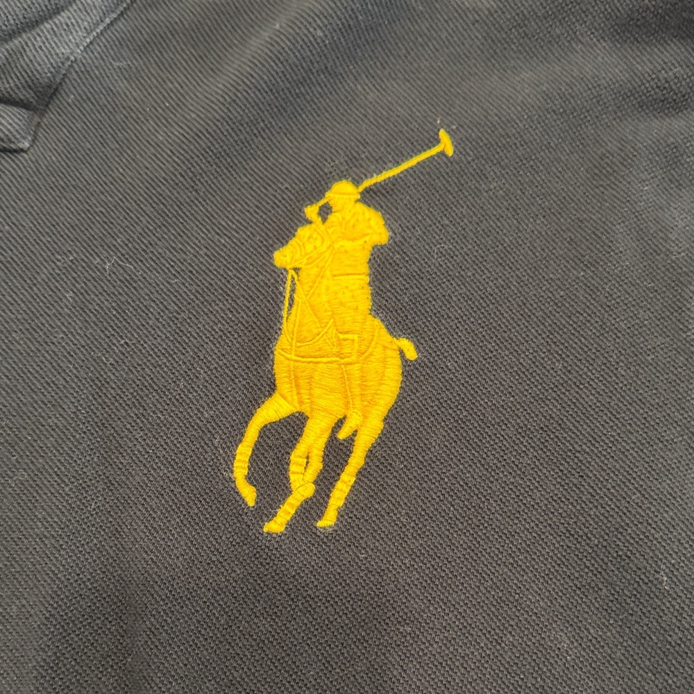 Polo by Ralph Lauren Black Polo Shirt Big Pony Size Large - Picture 3 of 11